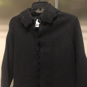 Oscar del renta black wool jacket classic